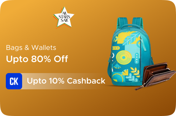 Upto 80% Off on Bags & Wallets + Upto 10% Cashback